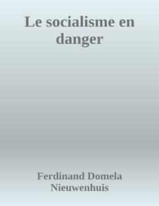 Couverture de Le socialisme en danger