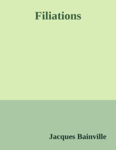 Couverture de Filiations