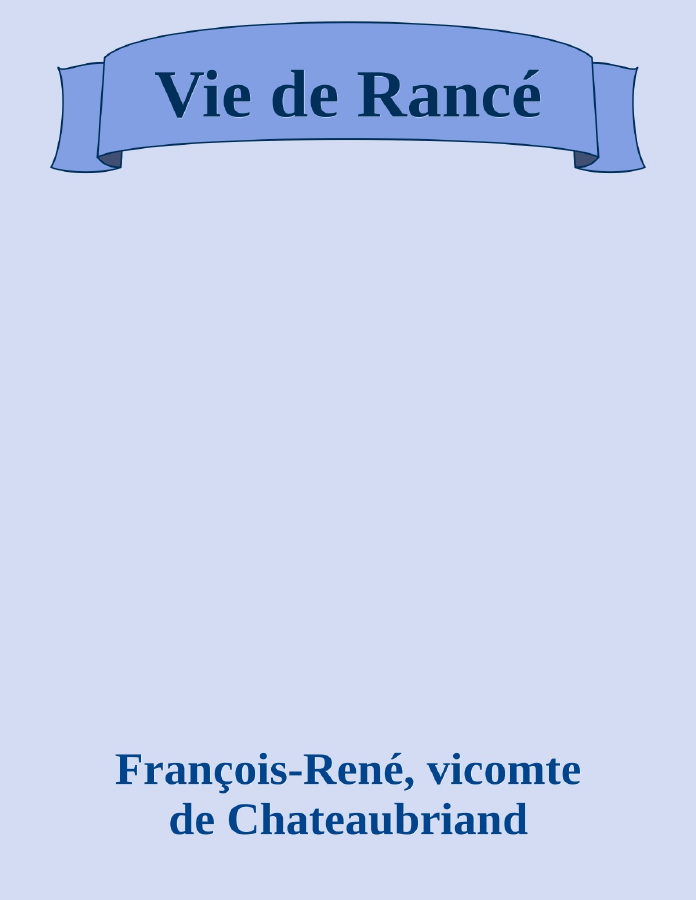 Couverture de Vie de Rancé
