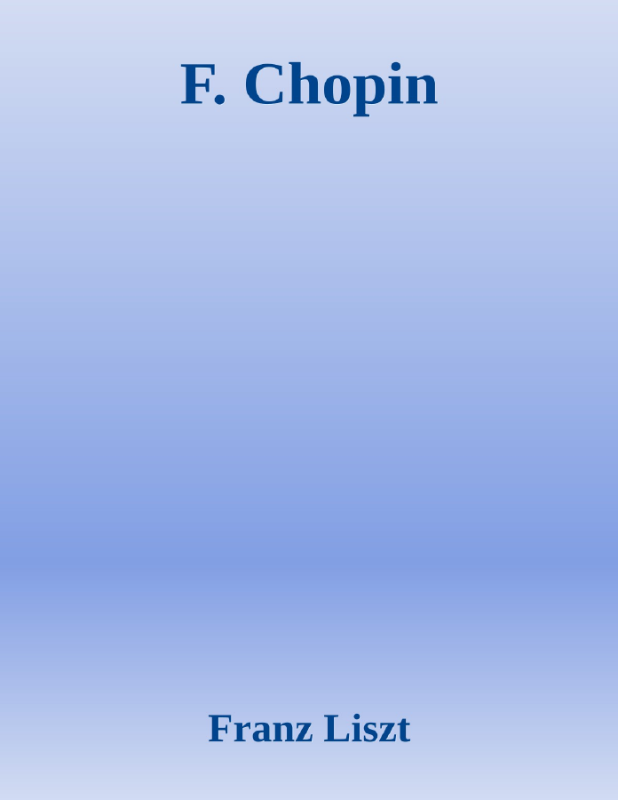 Couverture de F. Chopin