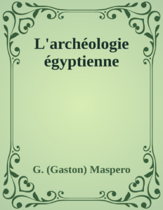 Couverture de L'archéologie égyptienne