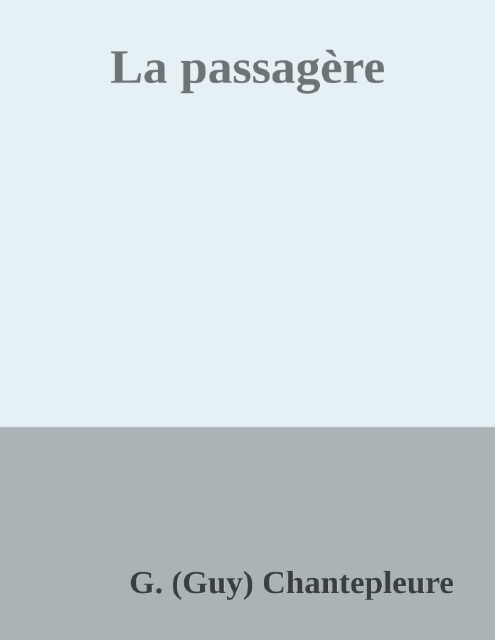 Couverture de La passagère