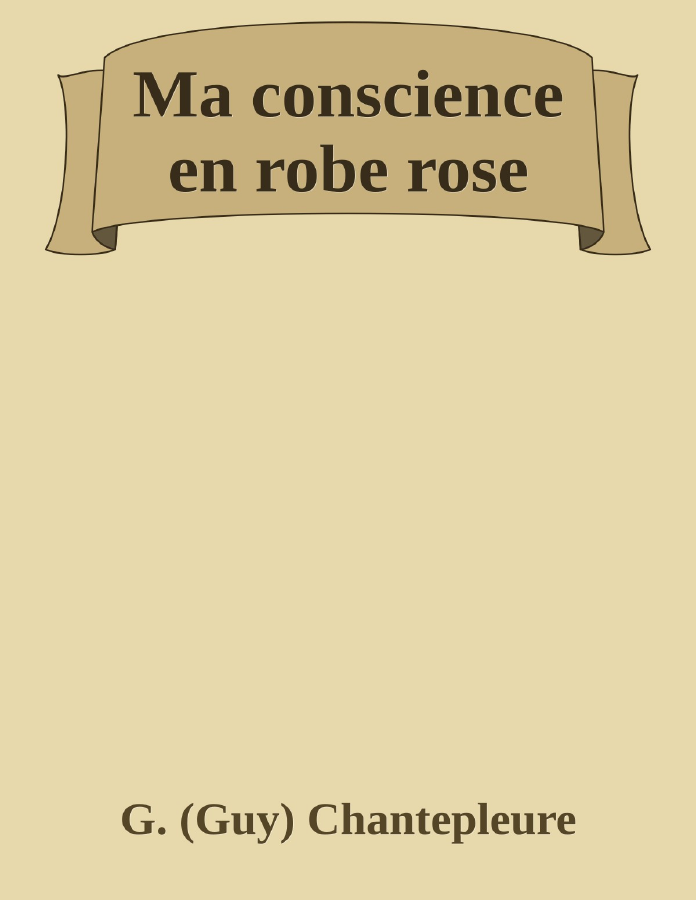 Couverture de Ma conscience en robe rose