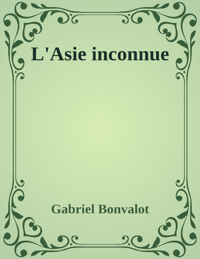 Couverture de L'Asie inconnue