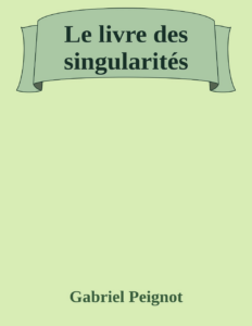 Couverture de Le livre des singularités