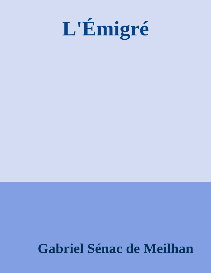 Couverture de L'Émigré