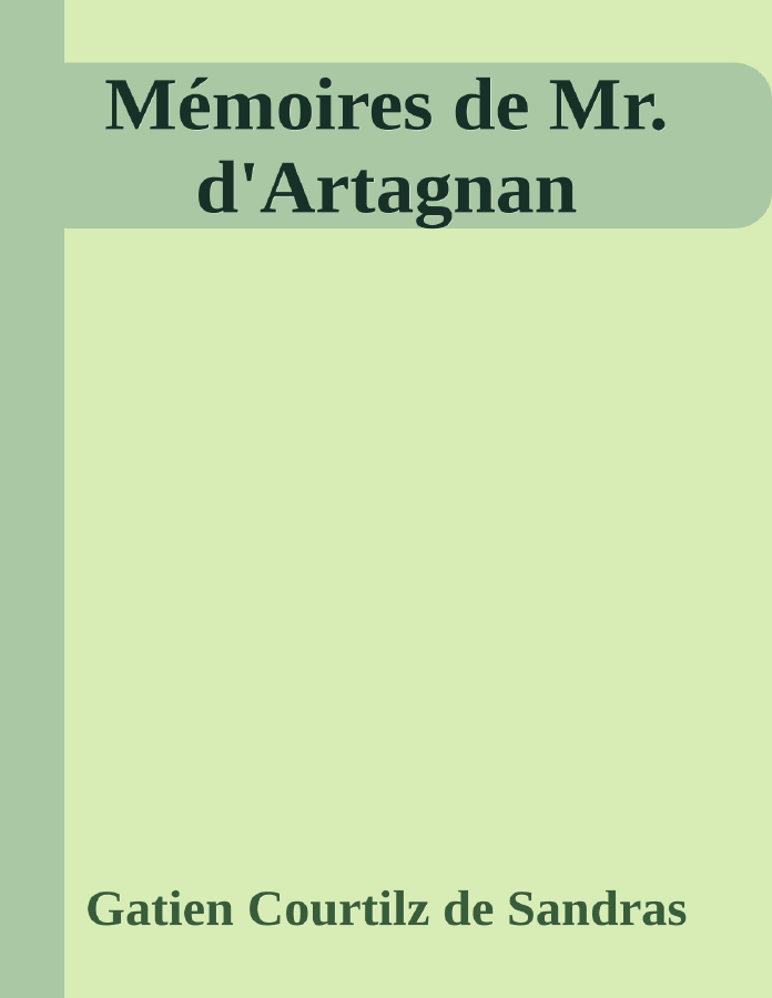 Couverture de Mémoires de Mr. d'Artagnan