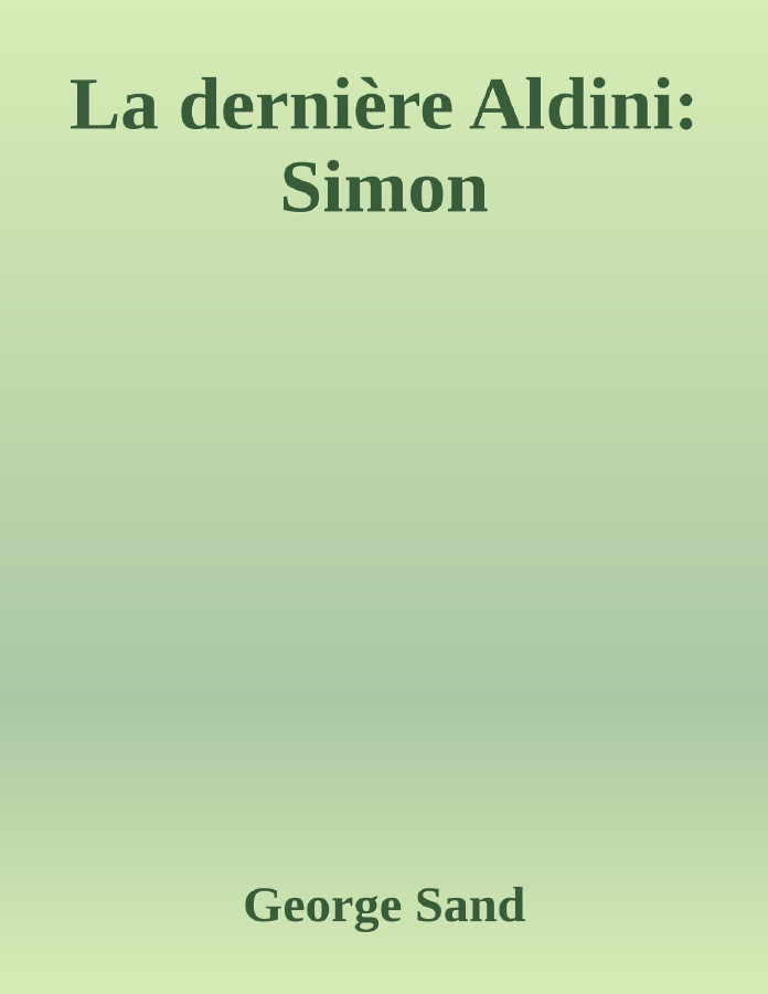 Couverture de La dernière Aldini: Simon