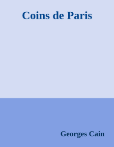 Couverture de Coins de Paris