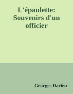 Couverture de L'épaulette: Souvenirs d'un officier
