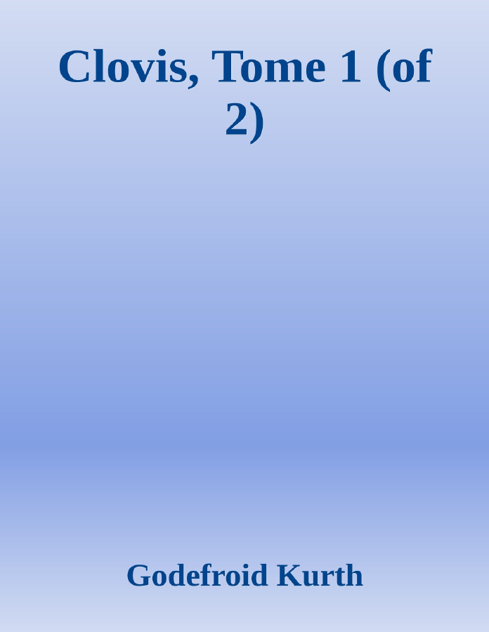 Couverture de Clovis, Tome 1 (of 2)