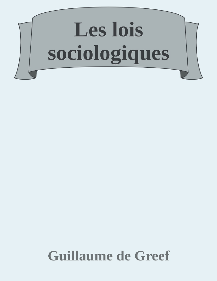 Couverture de Les lois sociologiques