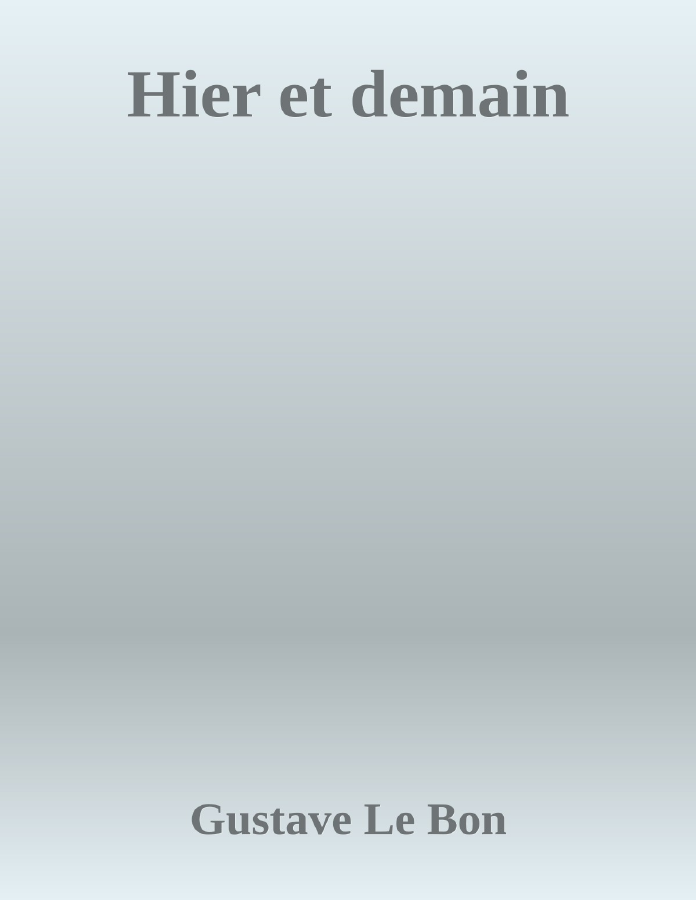 Couverture de Hier et demain