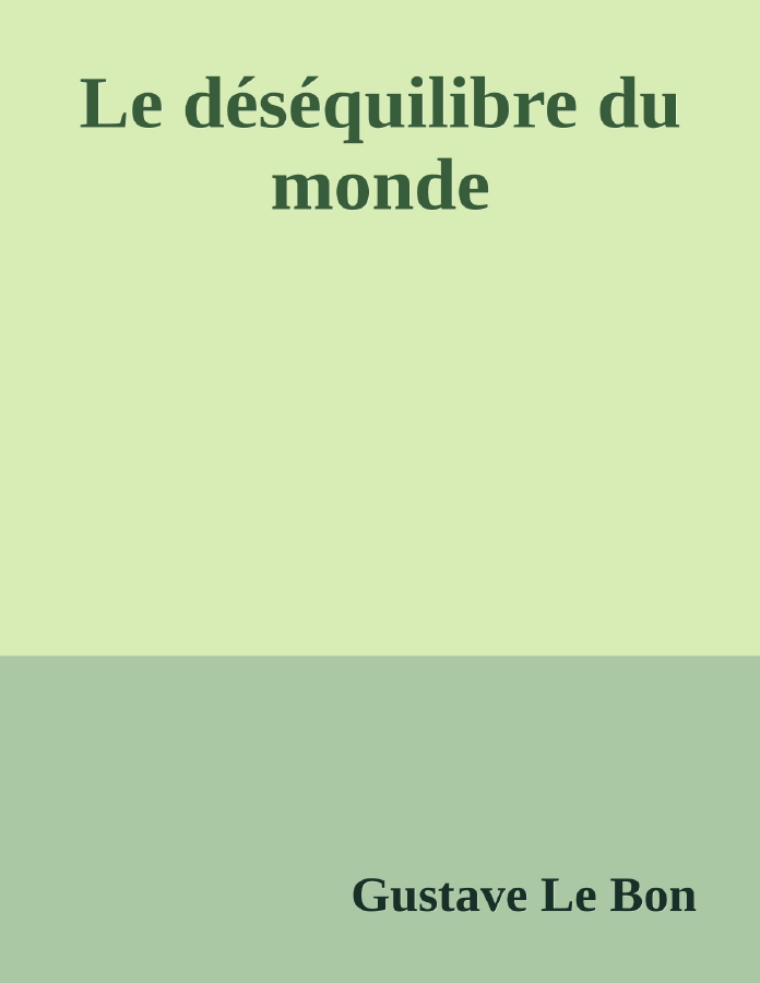 Couverture de Le déséquilibre du monde