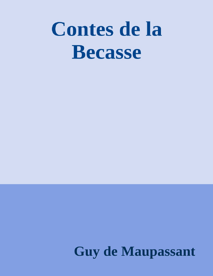 Couverture de Contes de la Becasse