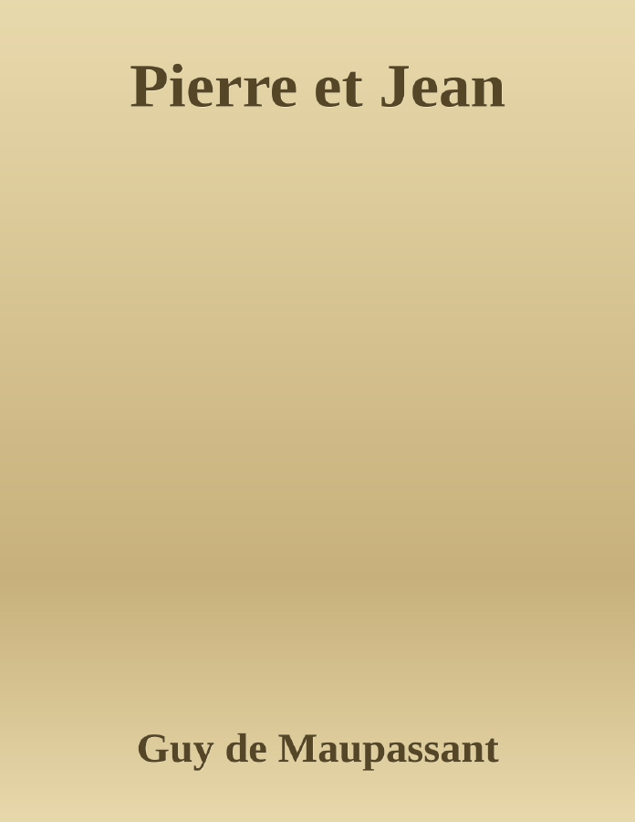 Couverture de Pierre et Jean