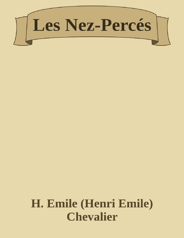Couverture de Les Nez-Percés