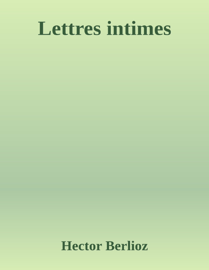 Couverture de Lettres intimes