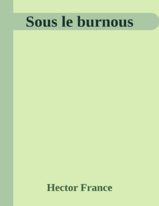 Couverture de Sous le burnous