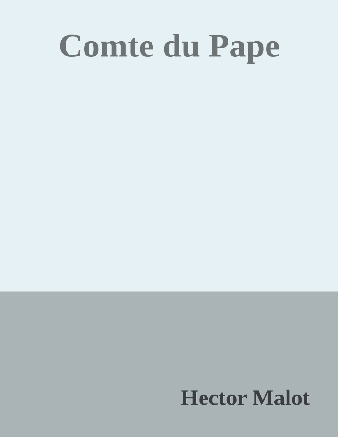Couverture de Comte du Pape