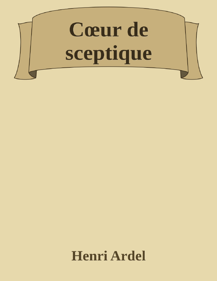 Couverture de Cœur de sceptique