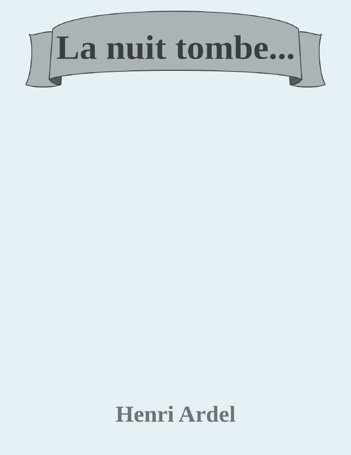 Couverture de La nuit tombe...