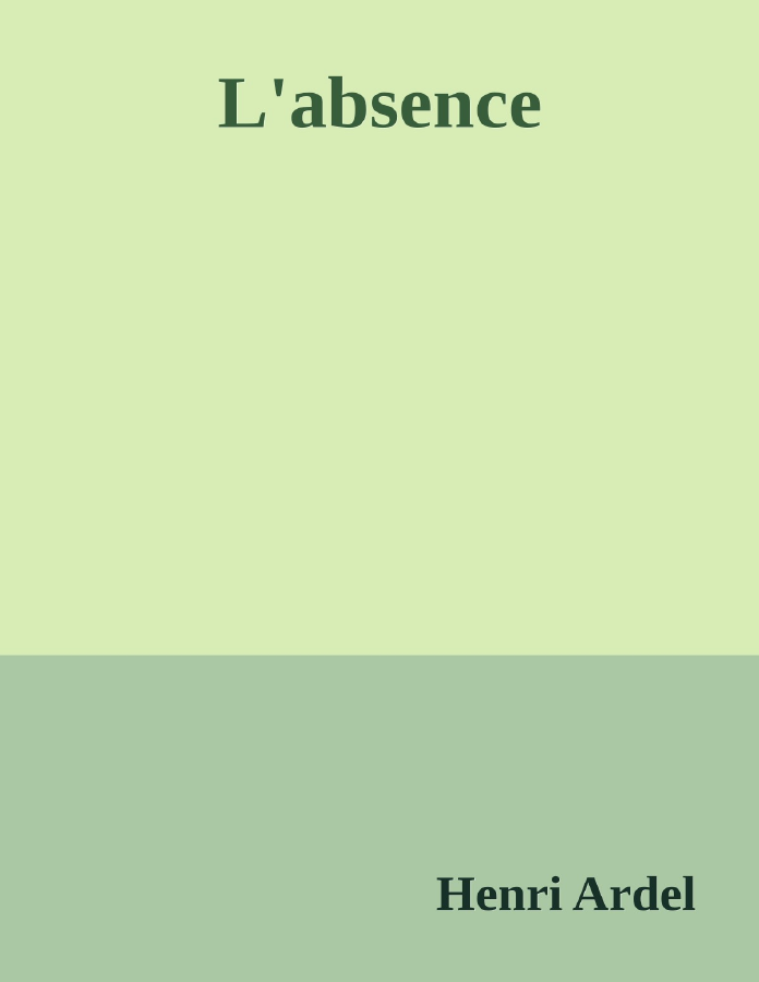 Couverture de L'absence