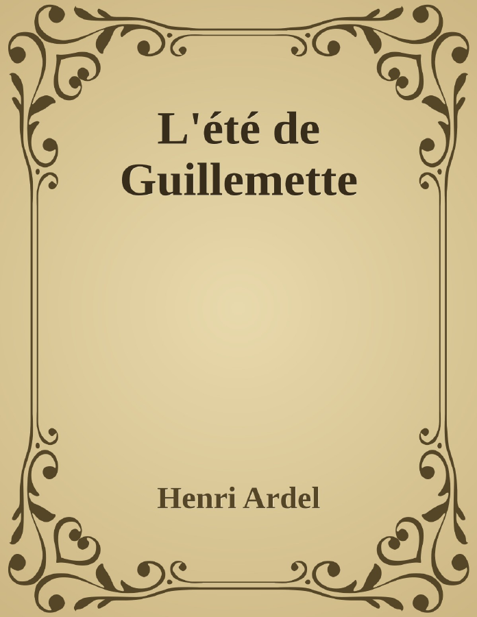 Couverture de L'été de Guillemette