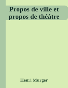 Couverture de Propos de ville et propos de théâtre