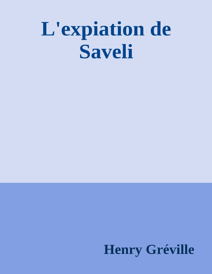 Couverture de L'expiation de Saveli