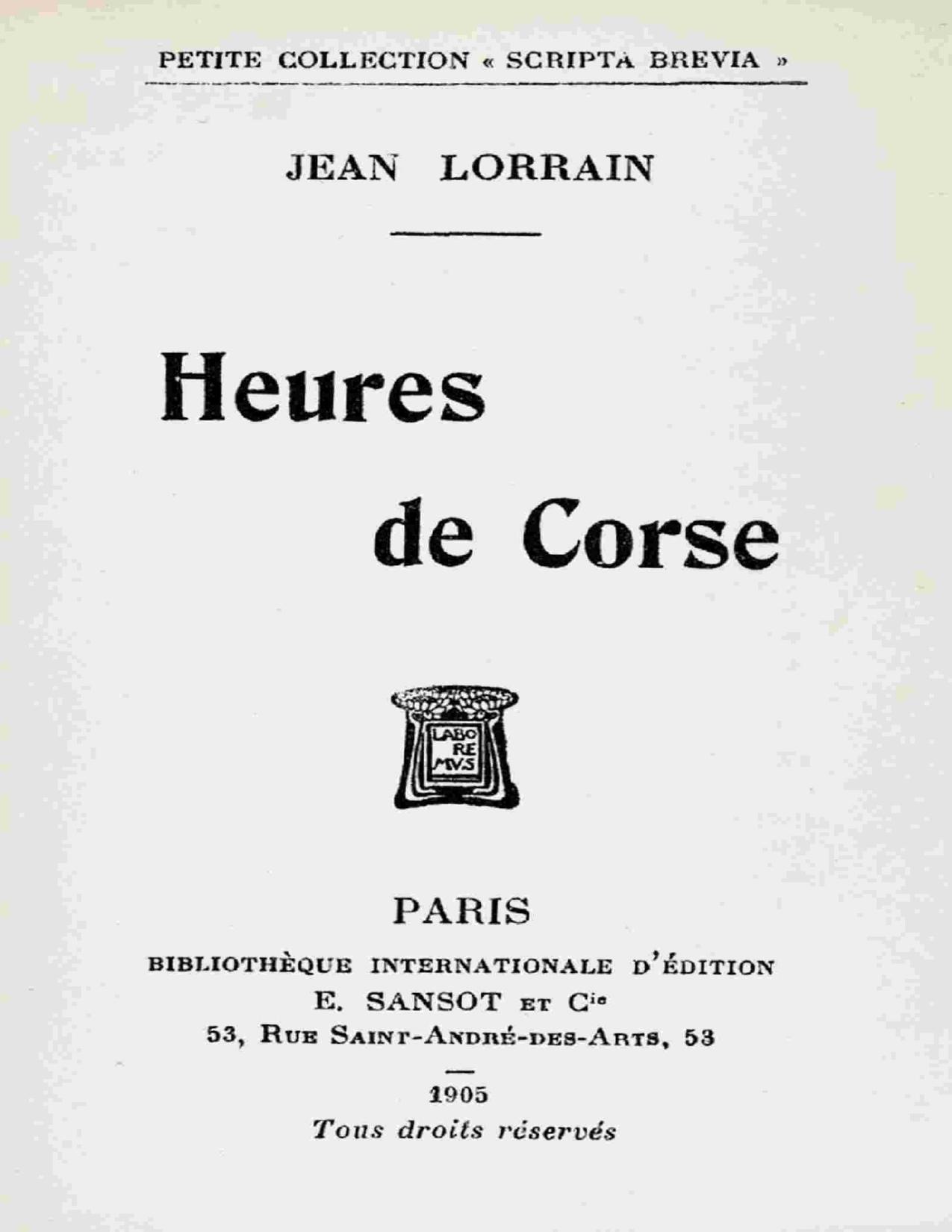 Heures De Corse