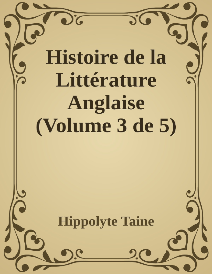 Couverture de Histoire de la Littérature Anglaise (Volume 3 de 5)