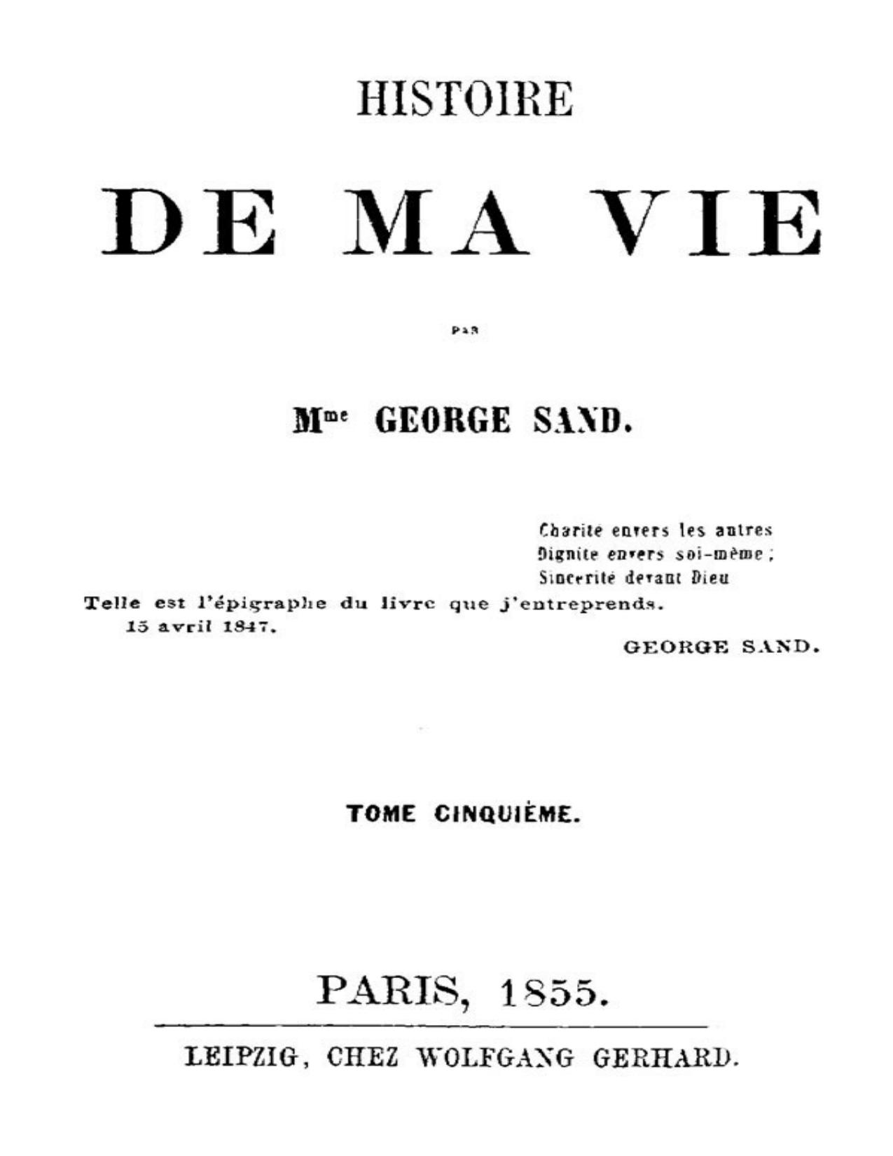 Histoire De Ma Vie Livre 2 Vol. 5 8211 9