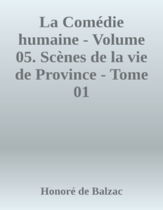 Couverture de La Comédie humaine - Volume 05. Scènes de la vie de Province - Tome 01