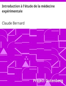 Introduction A Lrsquoetude De La Medecine Experimental