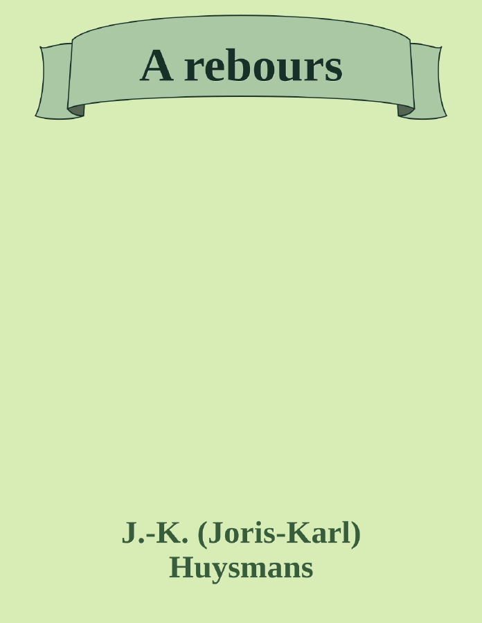 Couverture de A rebours