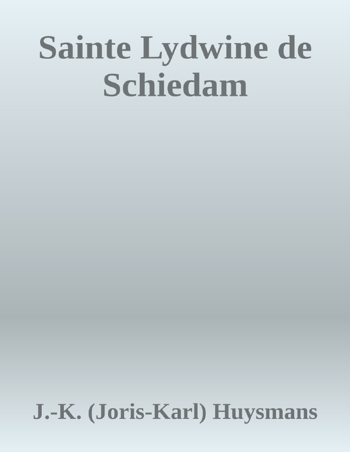 Couverture de Sainte Lydwine de Schiedam