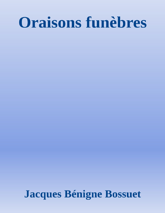 Couverture de Oraisons funèbres
