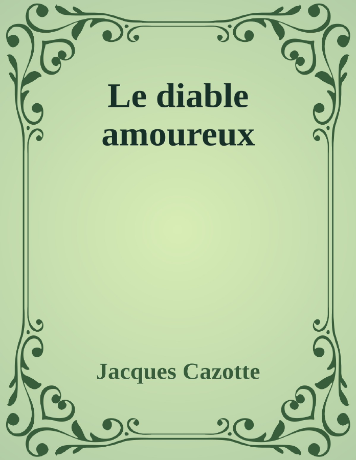 Couverture de Le diable amoureux