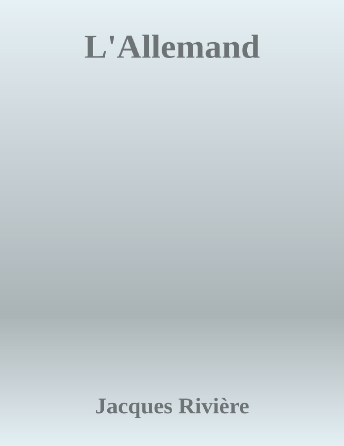 Couverture de L'Allemand