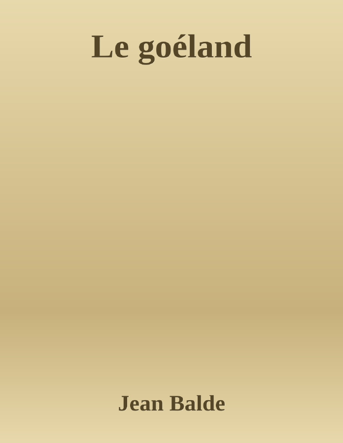 Couverture de Le goéland