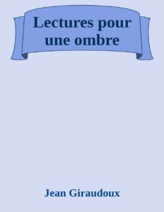 Couverture de Lectures pour une ombre