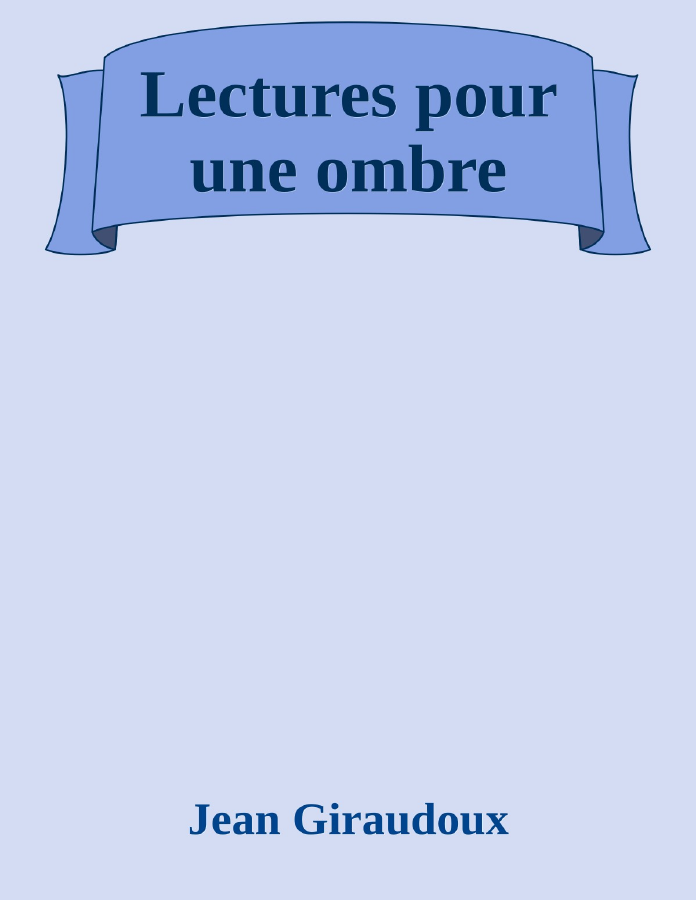 Couverture de Lectures pour une ombre