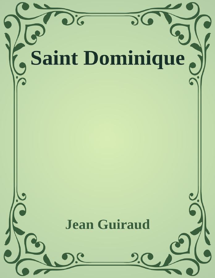 Couverture de Saint Dominique