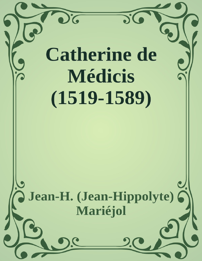 Couverture de Catherine de Médicis (1519-1589)