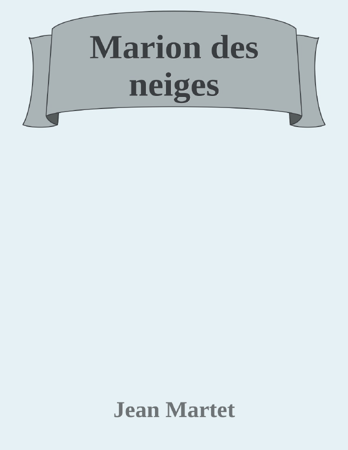 Couverture de Marion des neiges