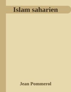 Couverture de Islam saharien