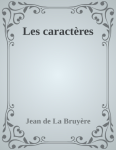 Couverture de Les caractères