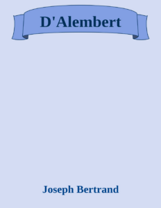 Couverture de D'Alembert