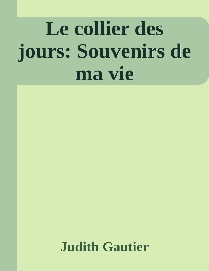 Couverture de Le collier des jours: Souvenirs de ma vie